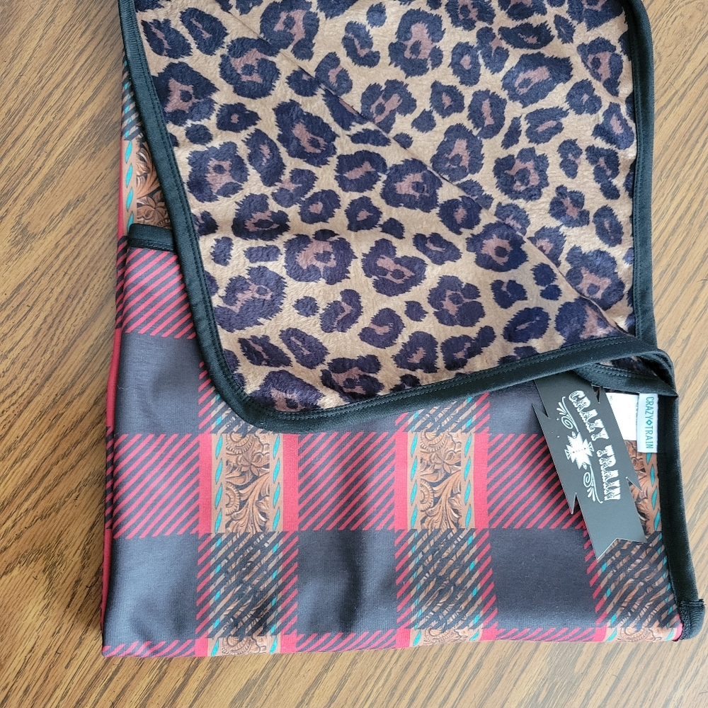 Crazy train two sided blanket